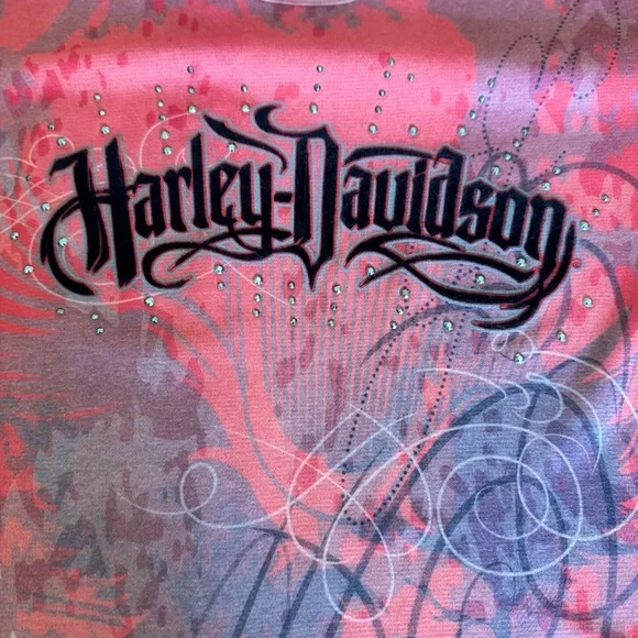 NWOT Harley Davidson SZ XL Sheer Top Shirt Long Sleeve - Picture 8 of 9